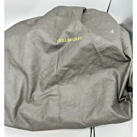 VERA BRADLEY Genuine Black Leather & Navy Denim Backpack - Perfect Condition - Picture 14 of 14